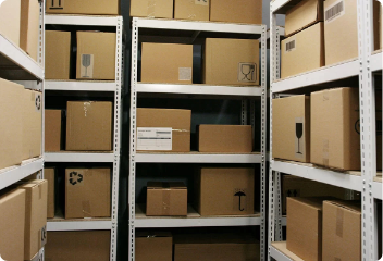 Business storage containers with tools and equipment for local companies